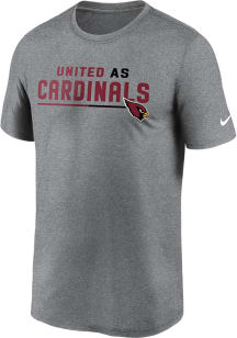 Nike Arizona Cardinals Grey Legend Team Shoutout Short Sleeve T Shirt