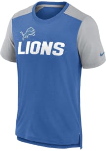 Nike Detroit Lions Blue Slub Short Sleeve Fashion T Shirt