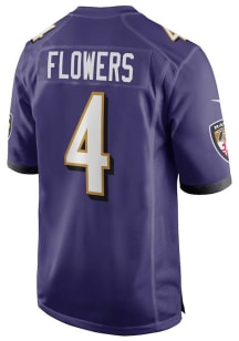 Zay Flowers  Nike Baltimore Ravens Purple Home Game Football Jersey