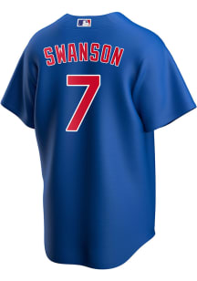 Dansby Swanson Chicago Cubs Mens Replica Alt Jersey - Blue