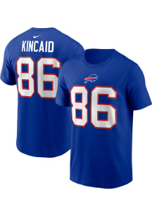 Dalton Kincaid Buffalo Bills Blue Name and Number Short Sleeve Player T Shirt