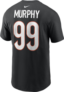 Myles Murphy Cincinnati Bengals Black Name and Number Short Sleeve Player T Shirt