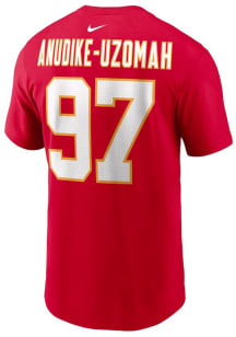 Felix Anudike-Uzomah Kansas City Chiefs Red Name and Number Short Sleeve Player T Shirt