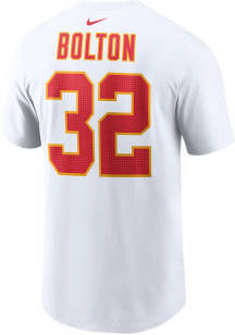 Nick Bolton Kansas City Chiefs White Name and Number Short Sleeve Player T Shirt