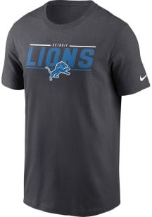 Nike Detroit Lions Grey Cotton Short Sleeve T Shirt