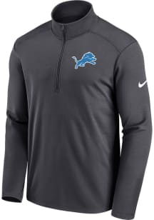 Nike Detroit Lions Mens Charcoal Pacer Long Sleeve 1/4 Zip Pullover