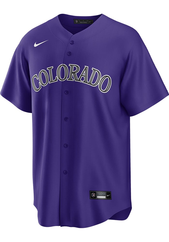 Men's Nike Purple Colorado Rockies Alternate 2020 Replica Team Jersey