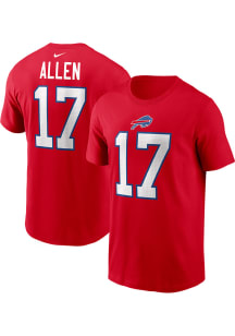 Josh Allen Buffalo Bills Red NN Tee Short Sleeve Player T Shirt