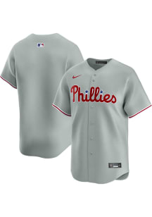 Nike Philadelphia Phillies Mens Grey Road Limited Baseball Jersey