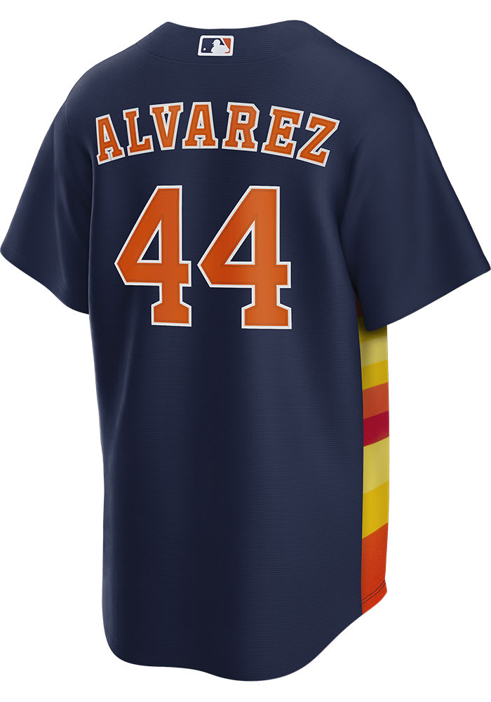 Houston Astros 2019 Yordan Alvarez Game-Used Navy Alt Jersey