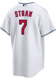 Myles Straw Cleveland Guardians Mens Replica Home Jersey - White