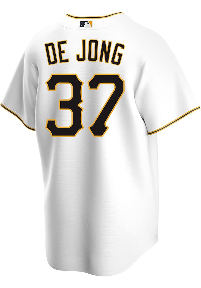 Chase De Jong Men's Pittsburgh Pirates Home Jersey - White Authentic