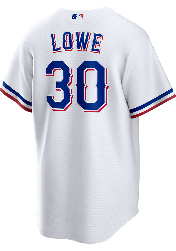 Texas Rangers Nate Lowe White Replica Men's Home Player Jersey