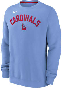 Nike St Louis Cardinals Mens Light Blue Classic Long Sleeve Crew Sweatshirt