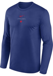 Nike Philadelphia Phillies Blue Large Swoosh Back Legend Long Sleeve T-Shirt