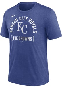 Nike Kansas City Royals Blue Swing Big Short Sleeve Fashion T Shirt