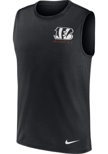 Nike Cincinnati Bengals Mens Black Large Muscle Logo Short Sleeve Tank Top