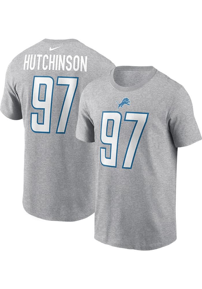 Aidan Hutchinson Detroit Lions Nike Player Name & Number T-Shirt - White