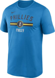 Nike Philadelphia Phillies Blue City Connect Short Sleeve T Shirt