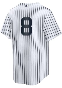 Yogi Berra New York Yankees Mens Replica Home Number Jersey - White