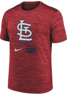 Nike St Louis Cardinals Red Large Logo Velocity Short Sleeve T Shirt