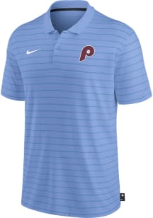Nike Philadelphia Phillies Mens Light Blue Striped Short Sleeve Polo
