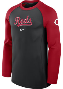 Nike Cincinnati Reds Mens Black Game Time Long Sleeve Sweatshirt