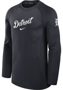 Nike Detroit Tigers Mens Navy Blue Game Time Long Sleeve Sweatshirt