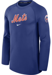Nike New York Mets Mens Blue Game Time Long Sleeve Sweatshirt