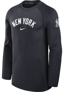 Nike New York Yankees Mens Navy Blue Game Time Long Sleeve Sweatshirt
