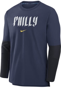 Nike Philadelphia Phillies Mens Navy Blue Player Long Sleeve Sweatshirt