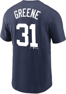 Riley Greene Detroit Tigers Navy Blue Name Number Short Sleeve Player T Shirt