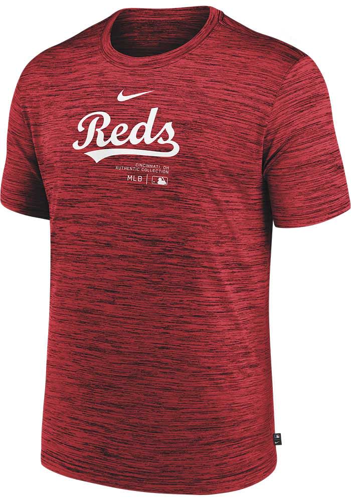 Nike Cincinnati Reds Red Velocity Script Short Sleeve T Shirt