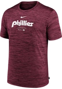 Nike Philadelphia Phillies Maroon Velocity Short Sleeve T Shirt