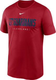 Nike Cleveland Guardians Red Knockout Legend Short Sleeve T Shirt