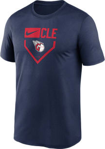 Nike Cleveland Guardians Navy Blue Home Plate Icon Legend Short Sleeve T Shirt