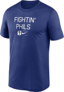 Nike Philadelphia Phillies Blue Local Baseball Phrase Legend Short Sleeve T Shirt