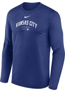 Nike Kansas City Royals Blue TM Issued Long Sleeve T-Shirt