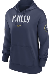 Nike Philadelphia Phillies Womens Navy Blue City Connect Hooded Sweatshirt