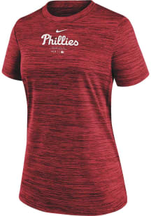 Nike Philadelphia Phillies Womens Red Velocity T-Shirt