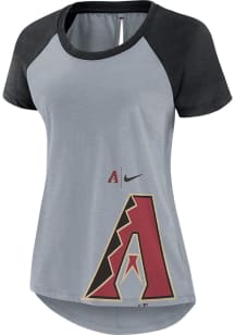 Nike Arizona Diamondbacks Womens Grey Breeze Short Sleeve T-Shirt