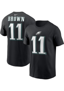 AJ Brown Philadelphia Eagles Black Alt Short Sleeve Player T Shirt