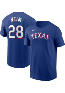Jonah Heim Texas Rangers Blue Alt Short Sleeve Player T Shirt