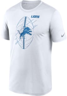 Nike Detroit Lions White Legend Icon Short Sleeve T Shirt