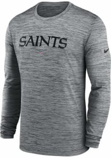 Nike New Orleans Saints Grey Sideline Team Velocity Long Sleeve T-Shirt