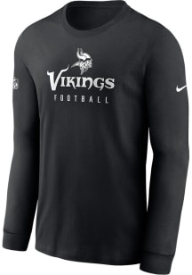 Nike Minnesota Vikings Black Team Issue Long Sleeve T Shirt