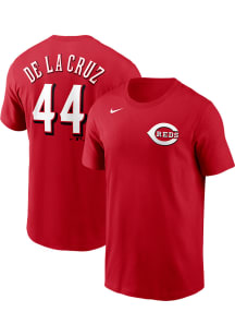 Elly De La Cruz Cincinnati Reds Red Home NN Short Sleeve Player T Shirt