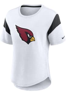 Nike Arizona Cardinals Womens White Prime Short Sleeve T-Shirt
