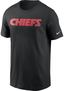 Nike Kansas City Chiefs Black Wordmark Essential Short Sleeve T Shirt