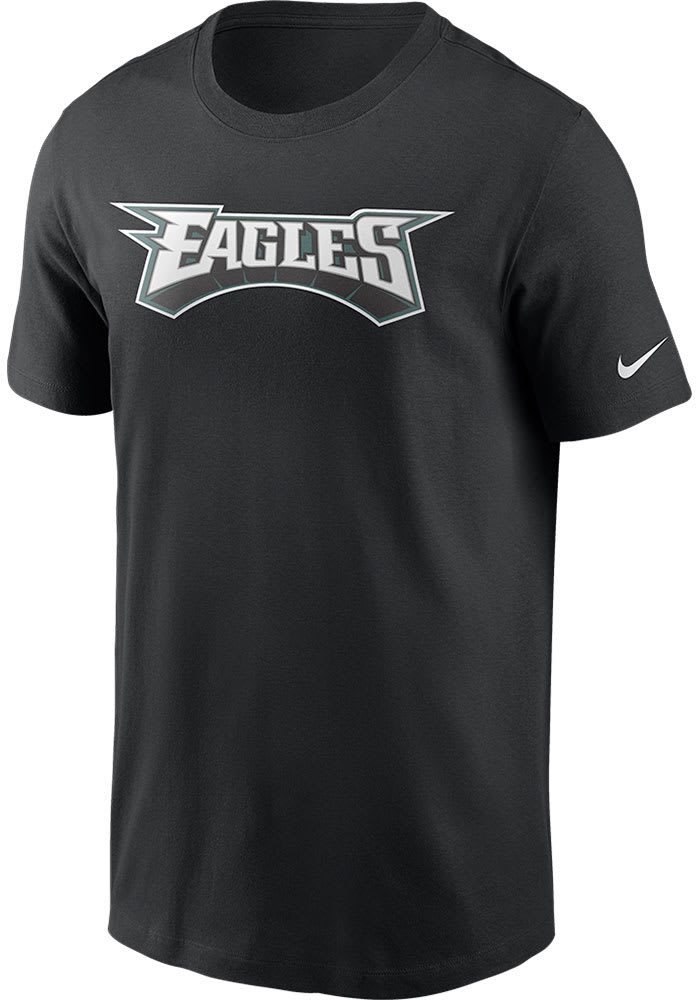 Nike Philadelphia Eagles Black Wordmark Essential Short Sleeve T Shirt